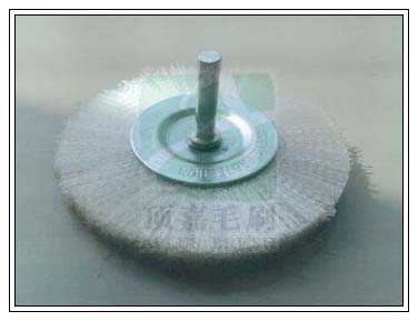 壓片式尼龍毛刷輪(有桿)